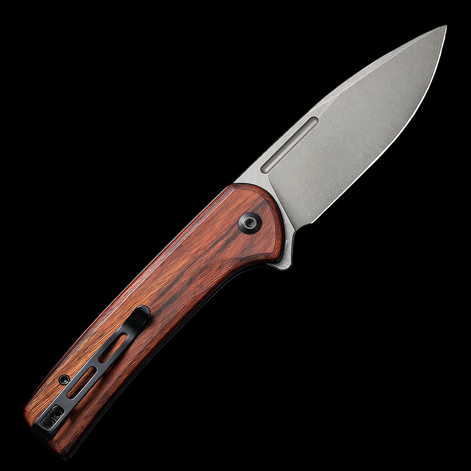 CIVIVI Conspirator NIitro-V Steel Button Lock Knife Cuibourtia Wood