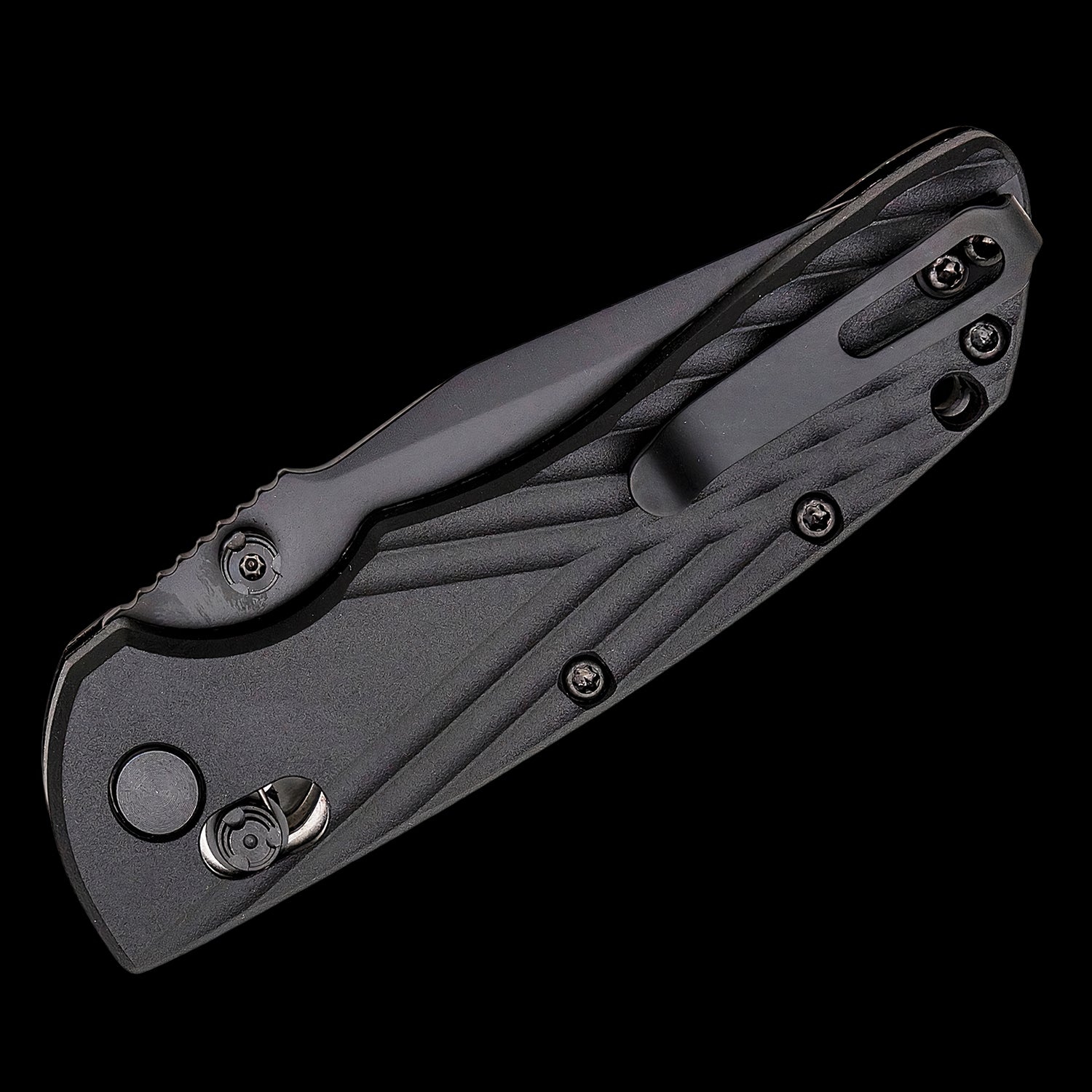 Hogue Deka MagnaCut Steel Black Cerakote Pocket Folder Black GFRP Handle