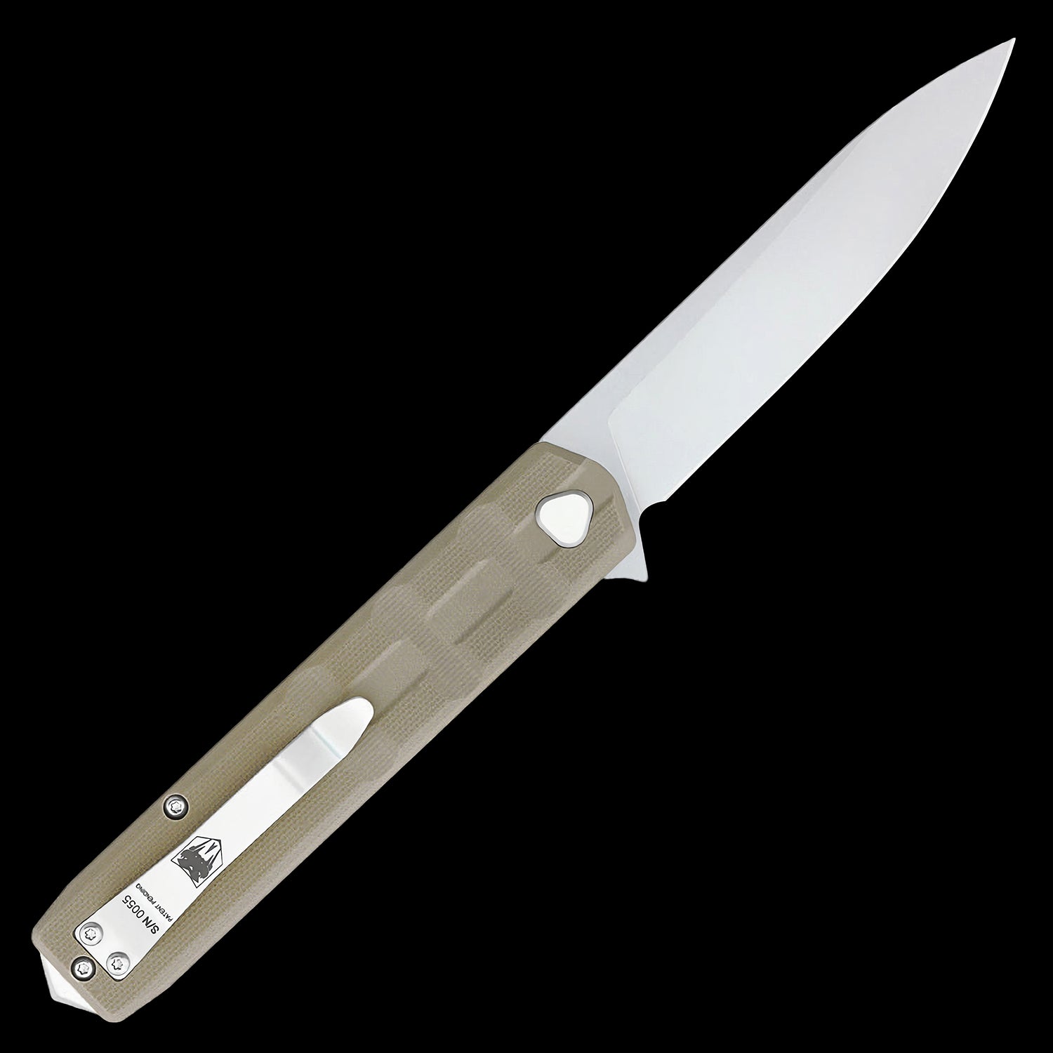 Cobratec Kuzio Pocket Knife D2 - Ball Bearing Tan G10