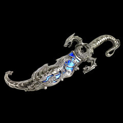 Wyvern Dragon Dagger Large 17" - Blue (not sharp)