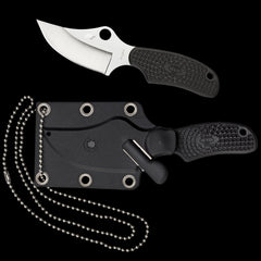 Spyderco ARK Lightweight Fixed Blade Knife H2 Steel Black FRN Handle