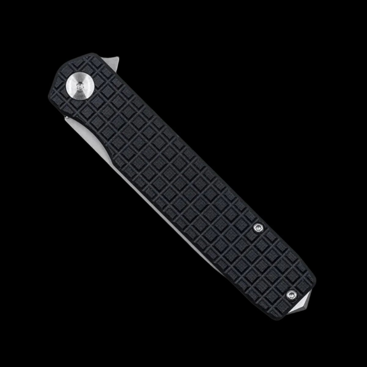 Cobratec Medium Cayden Pocket Knife D2 - Ball Bearing Black Textured G10