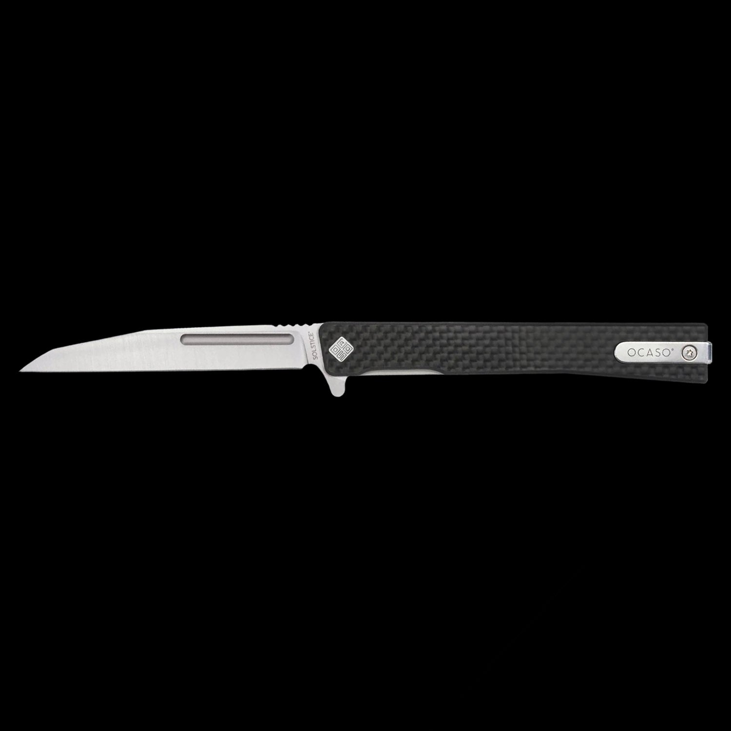 Ocaso Knives Solstice S35VN Wharncliffe Satin Finish - Carbon Fiber