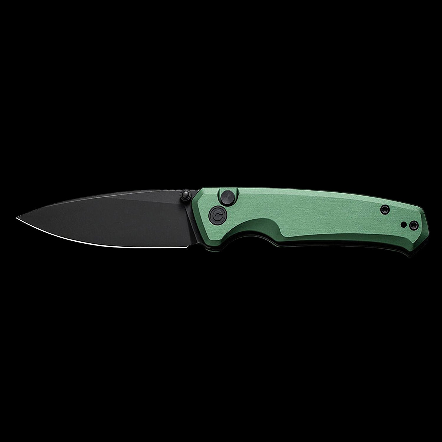 CIVIVI Altus Nitro-V Steel Button Lock Pocket Knife Green Aluminum