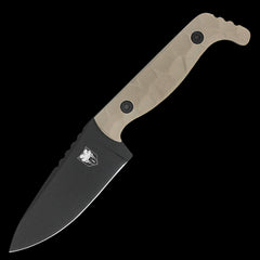 Cobratec Kingpin Fixed Blade Knife D2 with Kydex Sheath - Tan G10