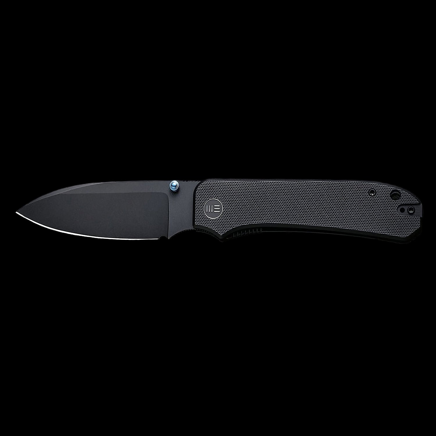 WE Knife Big Banter 20CV Black Stonewashed Pocket Knife - Black G10 Handle