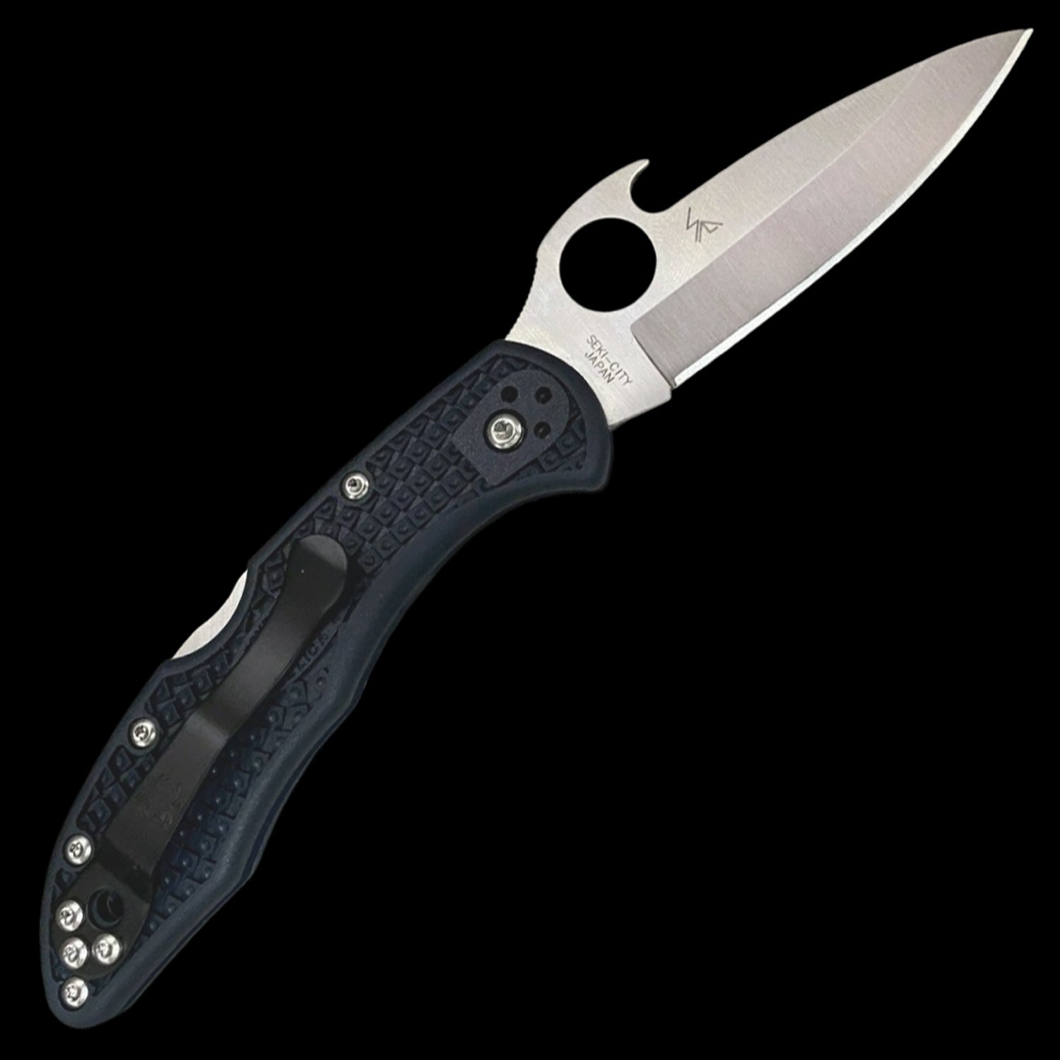 Spyderco Delica 4 Lightweight Emerson Wave VG10 Pocket Knife Gray FRN Handle