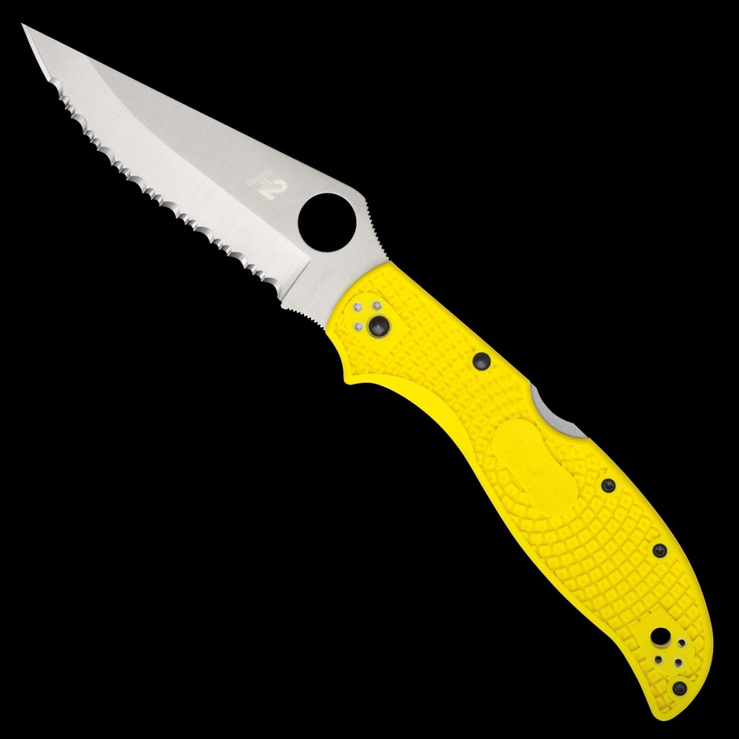 Spyderco Stretch 2 XL Lightweight Salt Pocket Knife Yellow FRN Handle