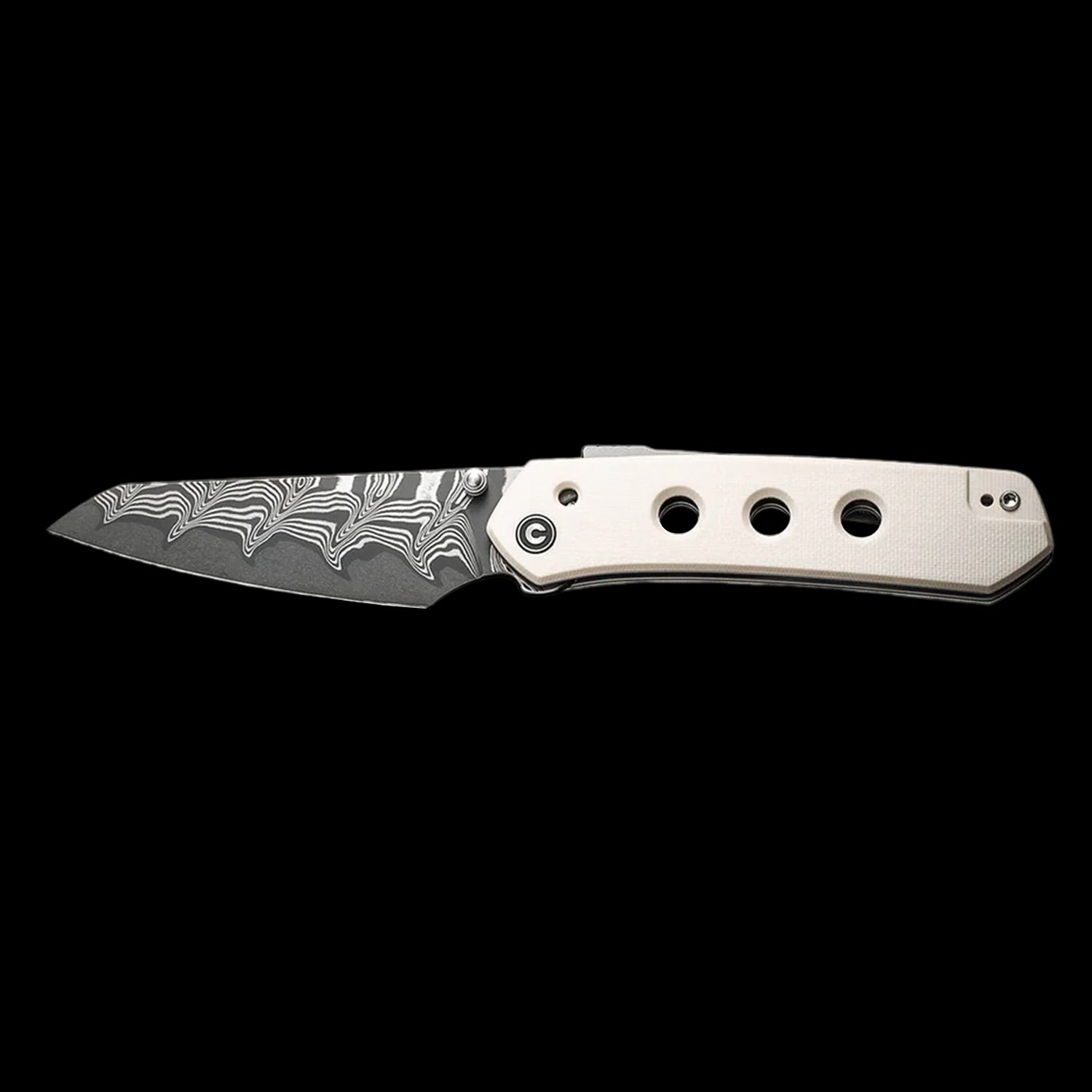 CIVIVI Vision FG Damascus Steel Superlock Knife Ivory G10 Handle