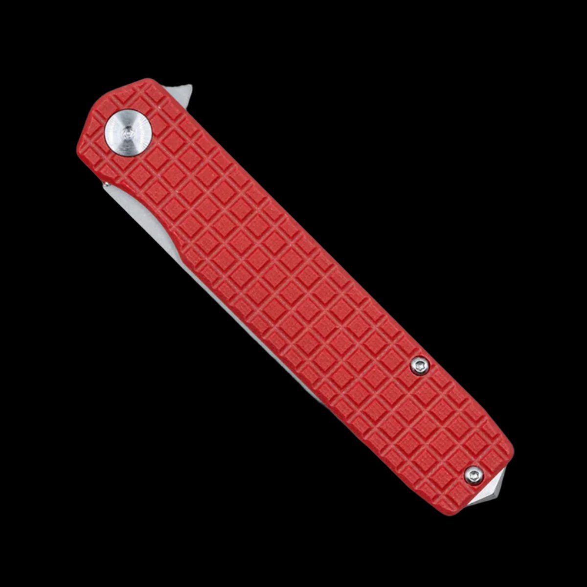 Cobratec Medium Cayden Pocket Knife D2 - Ball Bearing Red Textured G10