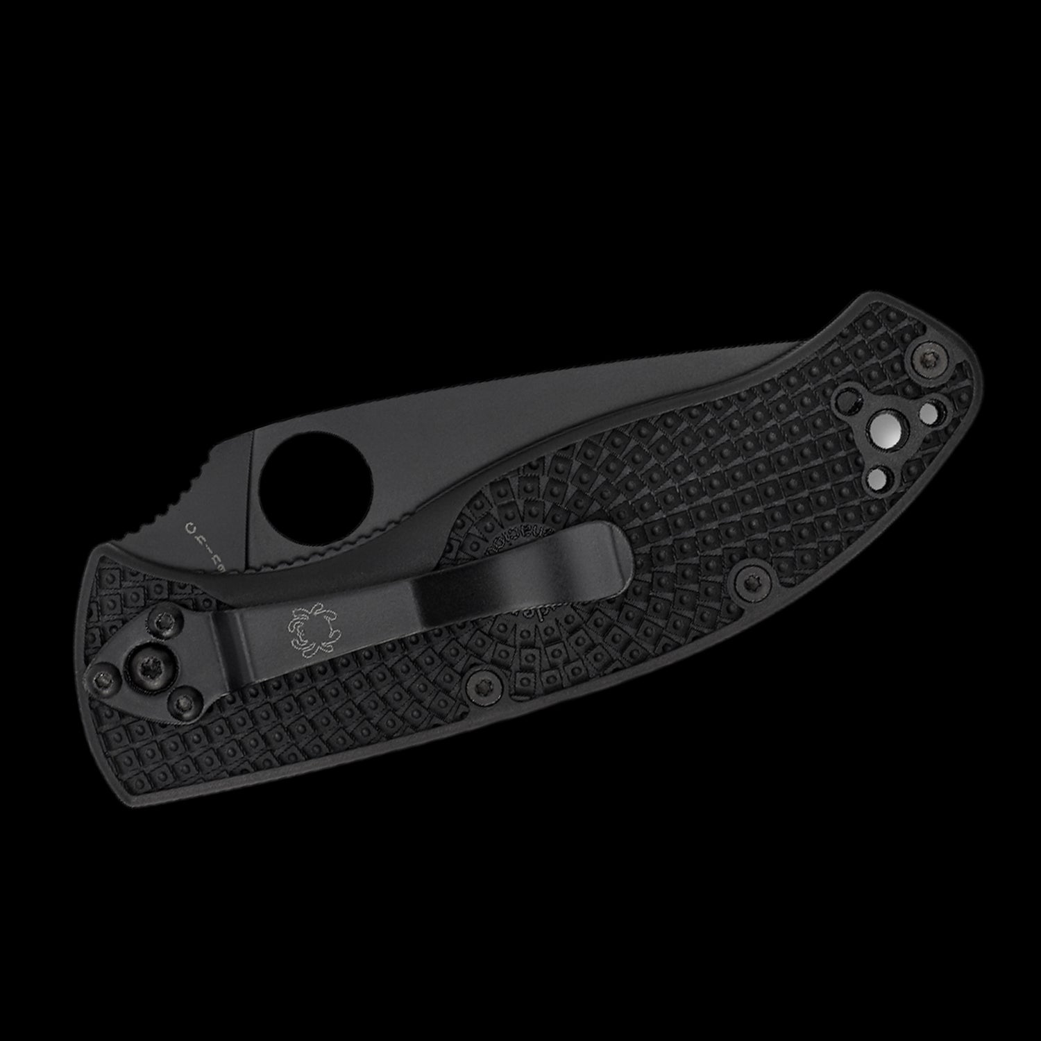 Spyderco Tenacious Lightweight Combo Edge Pocket Knife Black FRN Handle