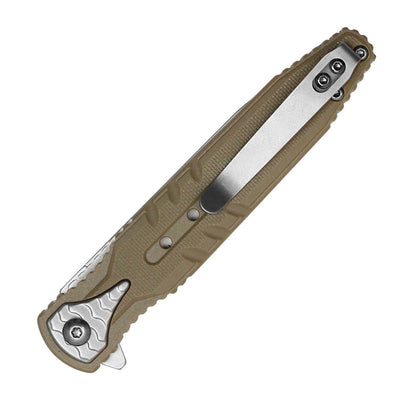 8" Desert Tan Spring Assisted Pocket Knife EDC