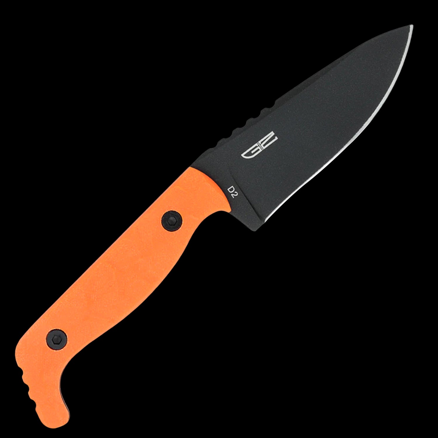 Cobratec Kingpin Fixed Blade Knife D2 with Kydex Sheath - Orange G10