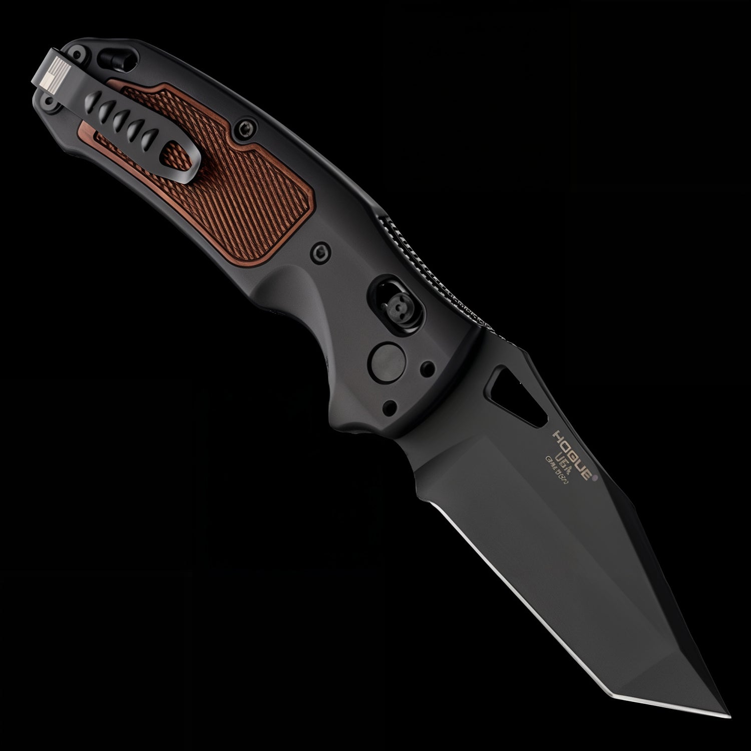 Hogue SIG K320 AXG Classic Black Cerakote S30V Pocket Knife Black Aluminum Handle