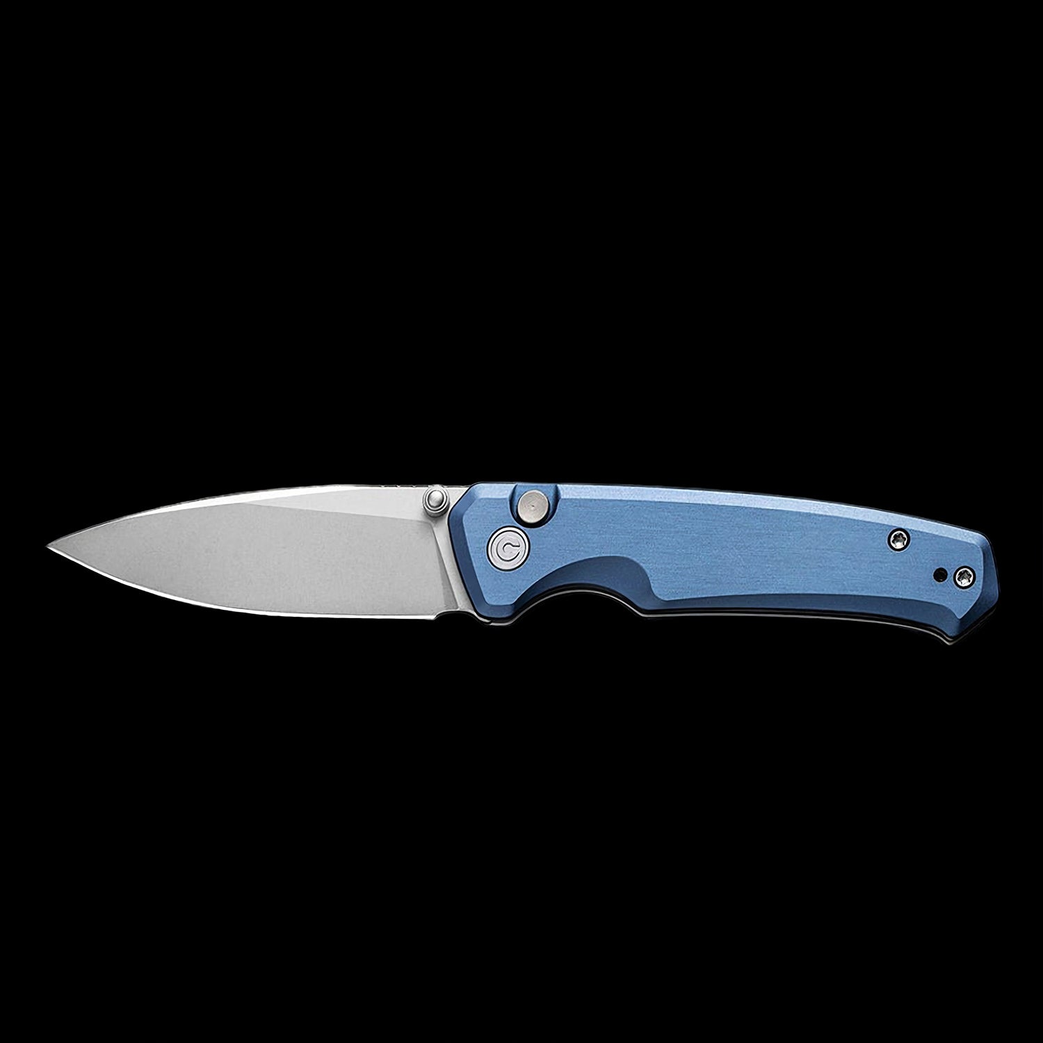 CIVIVI Altus Nitro-V Steel Button Lock Pocket Knife Blue Aluminum