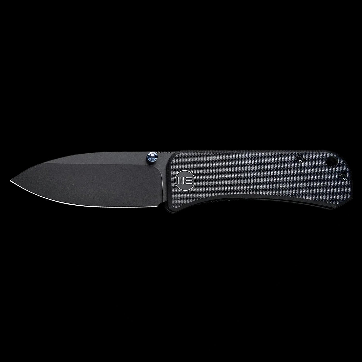 WE Knife Banter S35VN Black Stonewashed Pocket Knife - Black G10 Handle