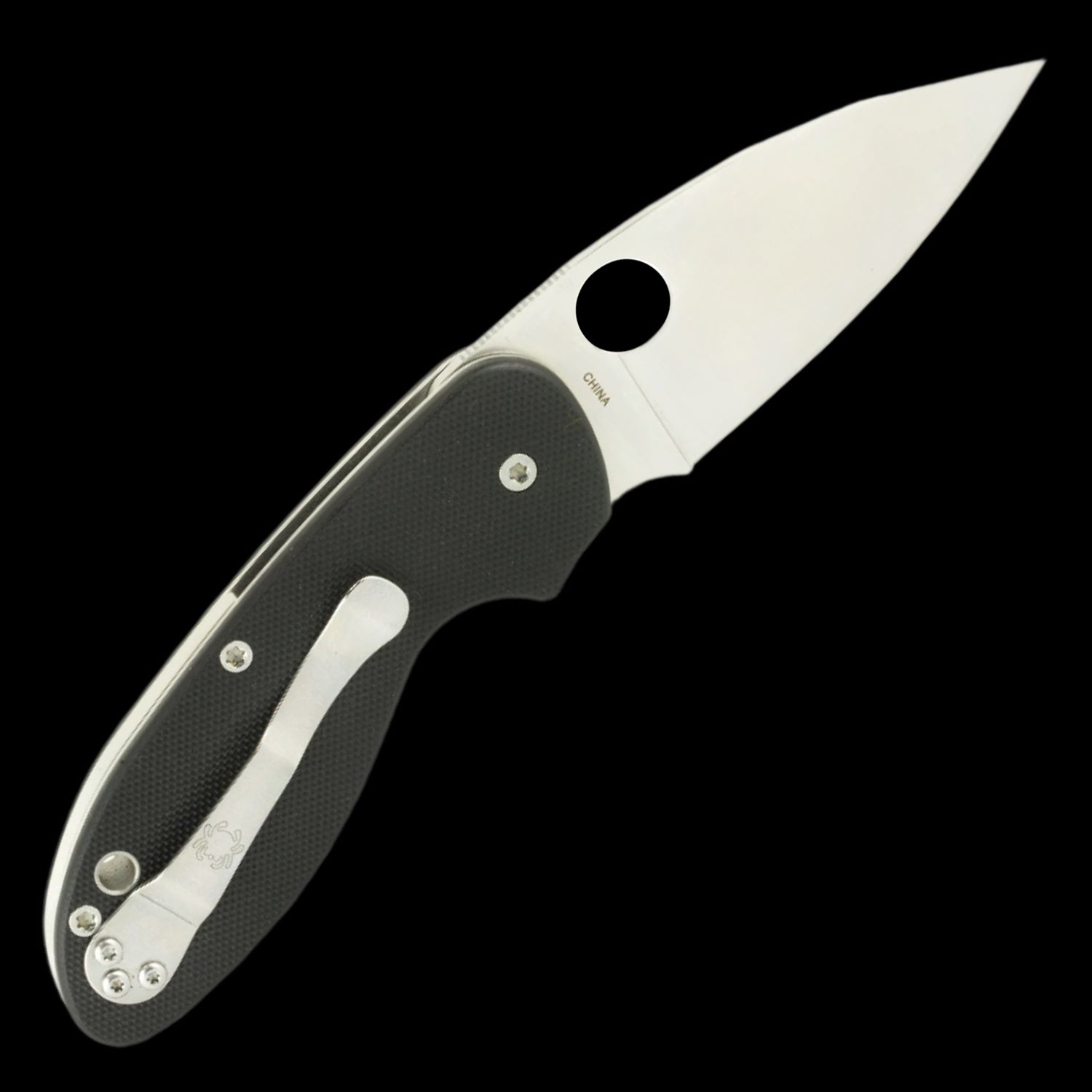 Spyderco Efficient Pocket Knife Black G10 Handle