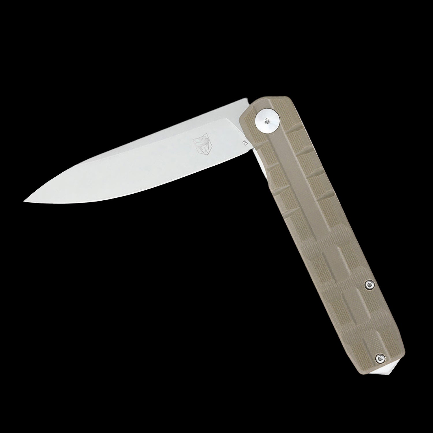 Cobratec Kuzio Pocket Knife D2 - Ball Bearing Tan G10