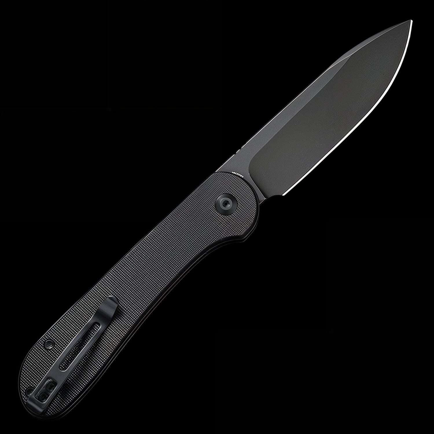 CIVIVI Elementum Black Stonewashed Button Lock Flipper G10 Handle