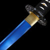 40" Handmade Battle Ready Blue Damascus Etched - Katana Sword