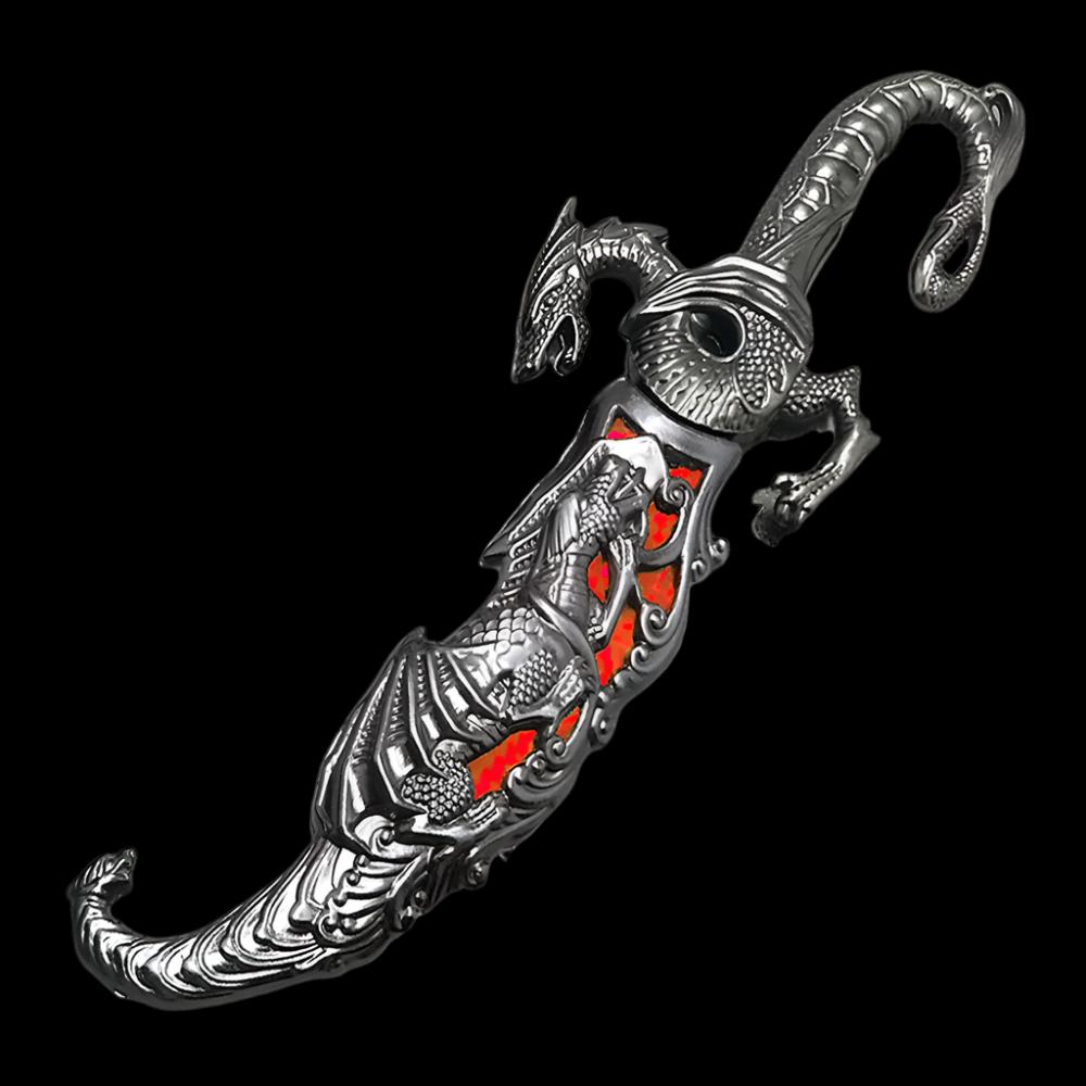 Wyvern Dragon Dagger Large 17" - Red (not sharp)