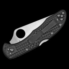 Spyderco Delica 4 Lightweight Combo Edge VG10 Pocket Knife Black FRN Handle