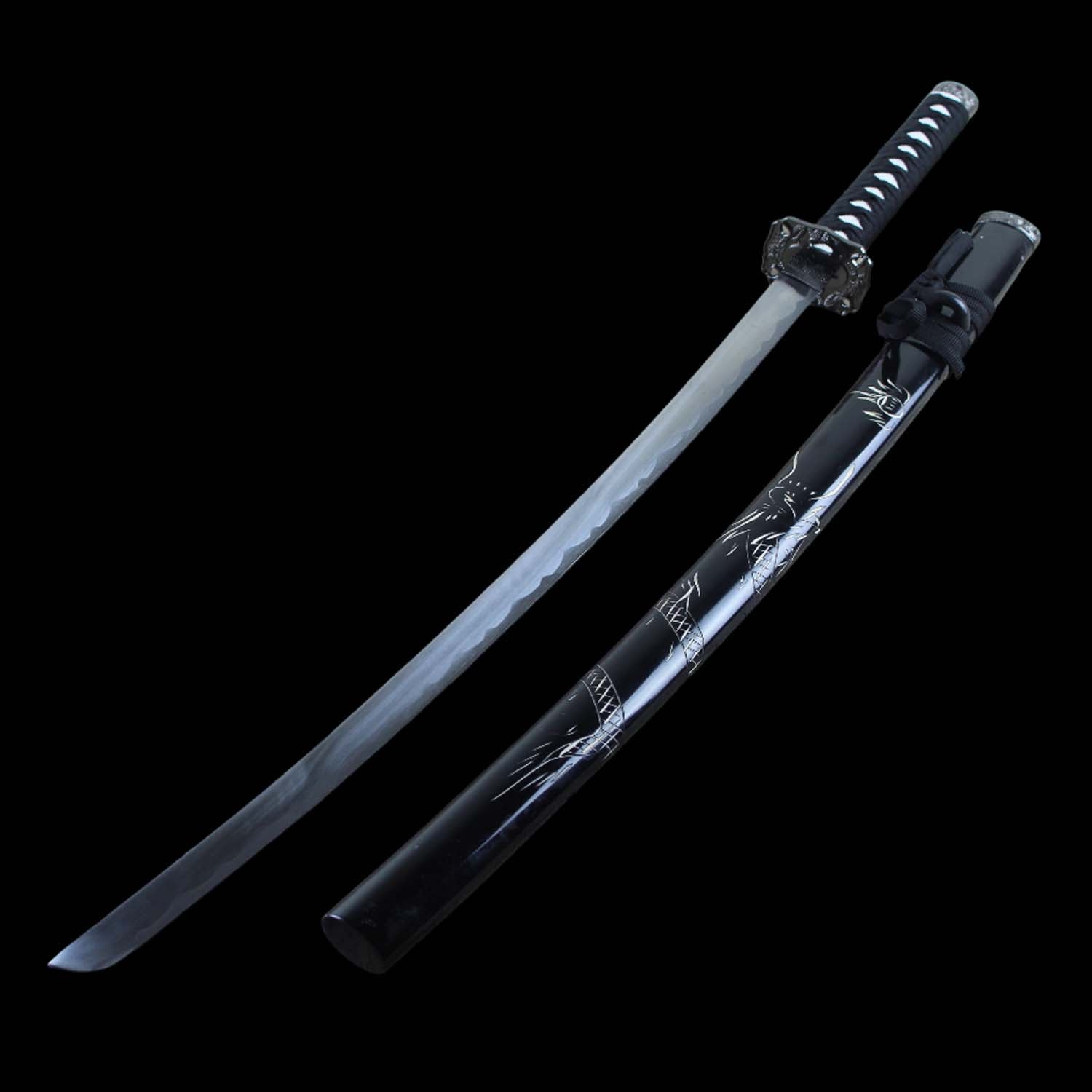 Black Dragon Collectible Display Katana Sword (dull blade)