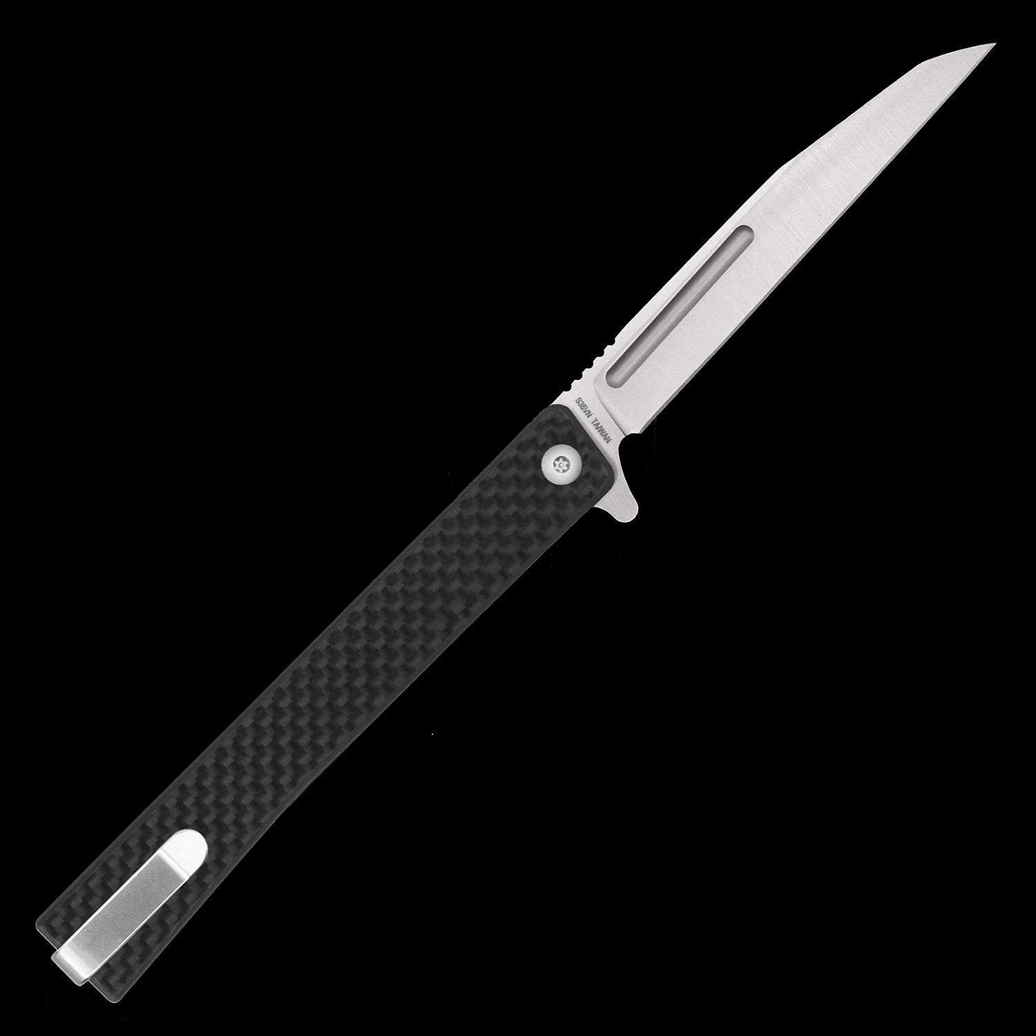 Ocaso Knives Solstice S35VN Wharncliffe Satin Finish - Carbon Fiber