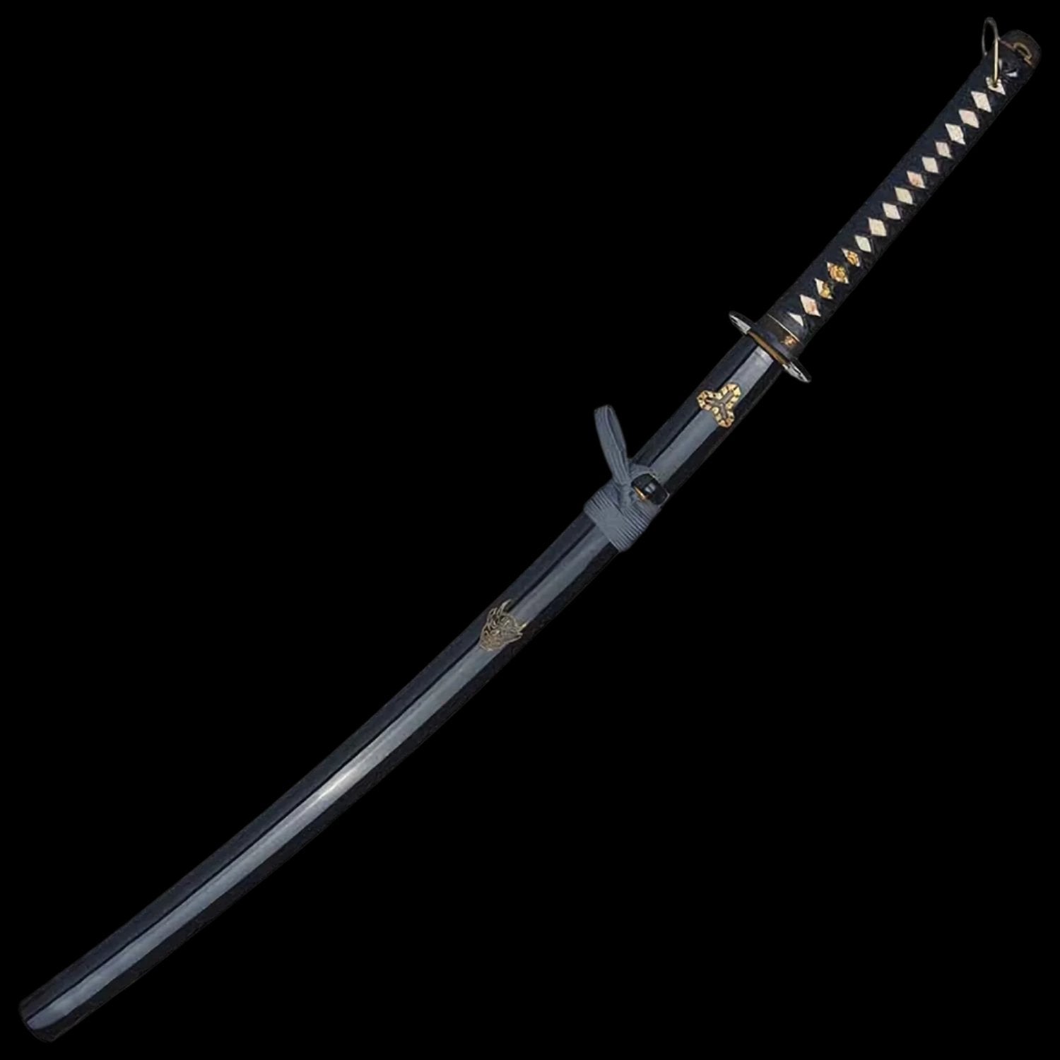 Hattori Hanzo Handmade 1045 Steel Battle Ready Samurai Katana Sword Black