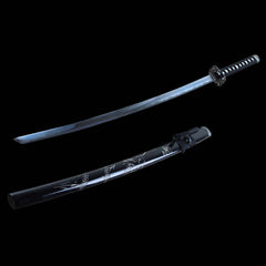 Black Dragon Collectible Display Katana Sword (dull blade)