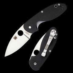 Spyderco Efficient Pocket Knife Black G10 Handle