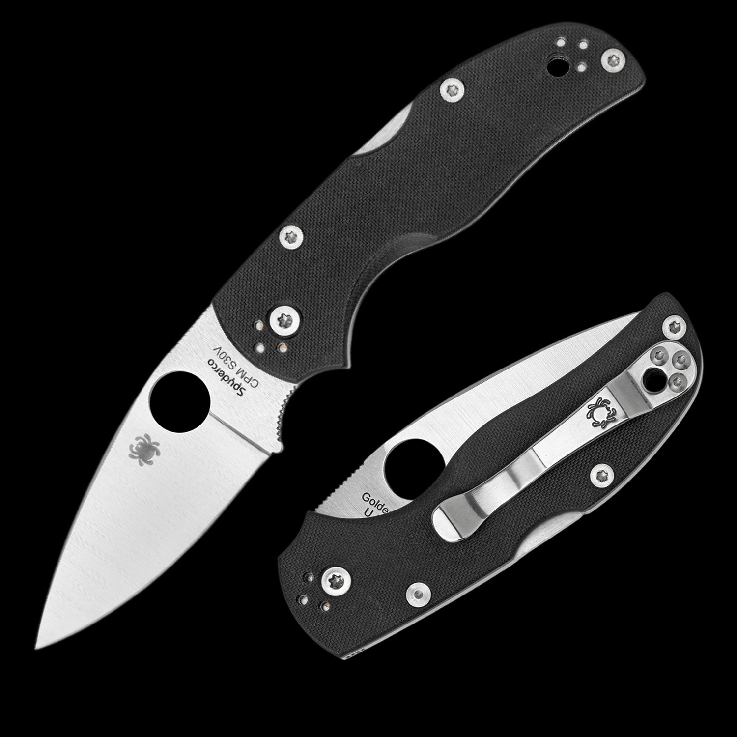 Spyderco Native 5 Pocket Knife S30V Black G10 Handle