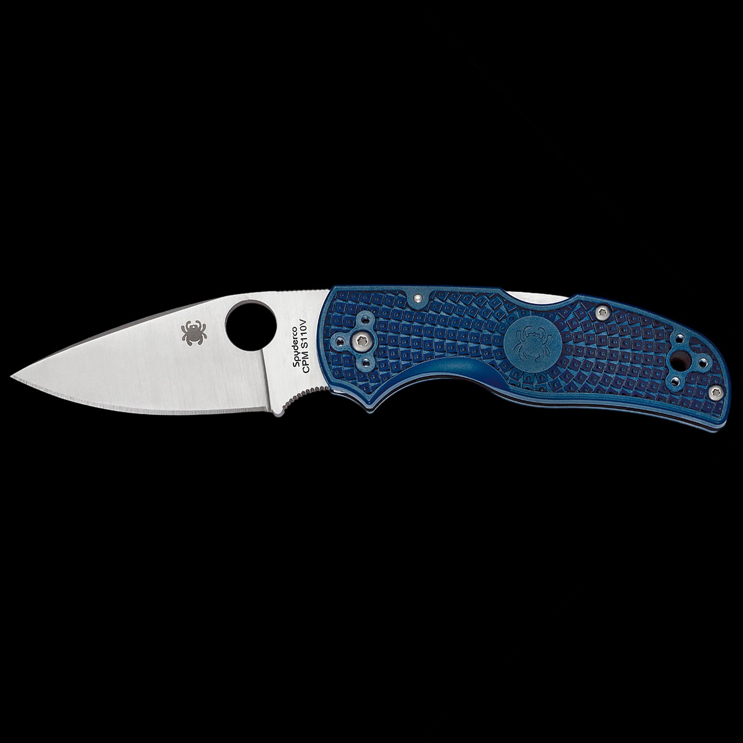 Spyderco Native 5 Lightweight S110V Pocket Knife Dark Blue FRN Handle