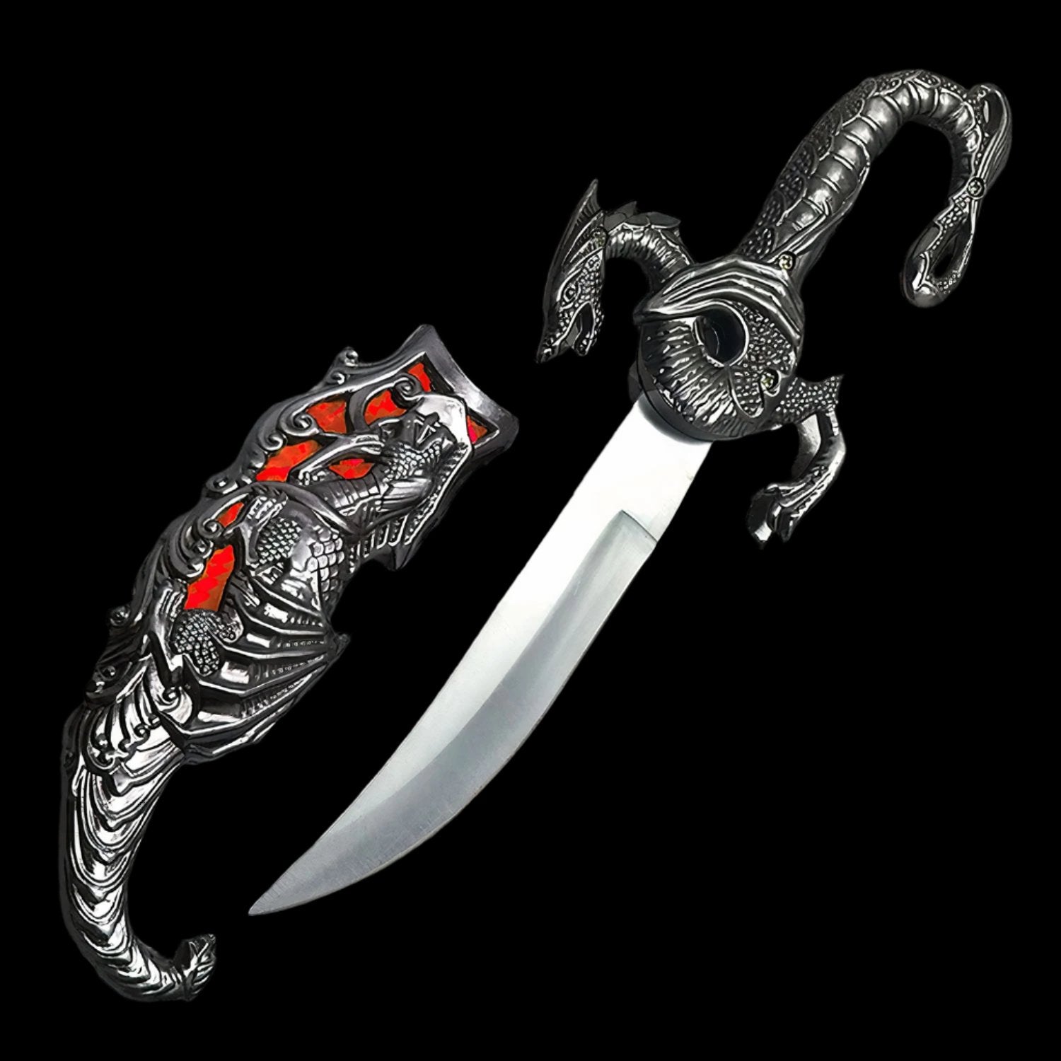 Wyvern Dragon Dagger Large 17" - Red (not sharp)