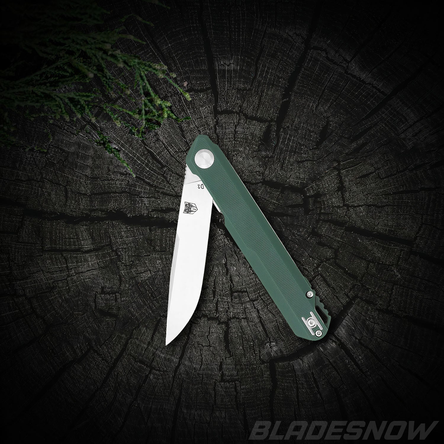 Cobratec Monarch D2 Pocket Knife G10 Green