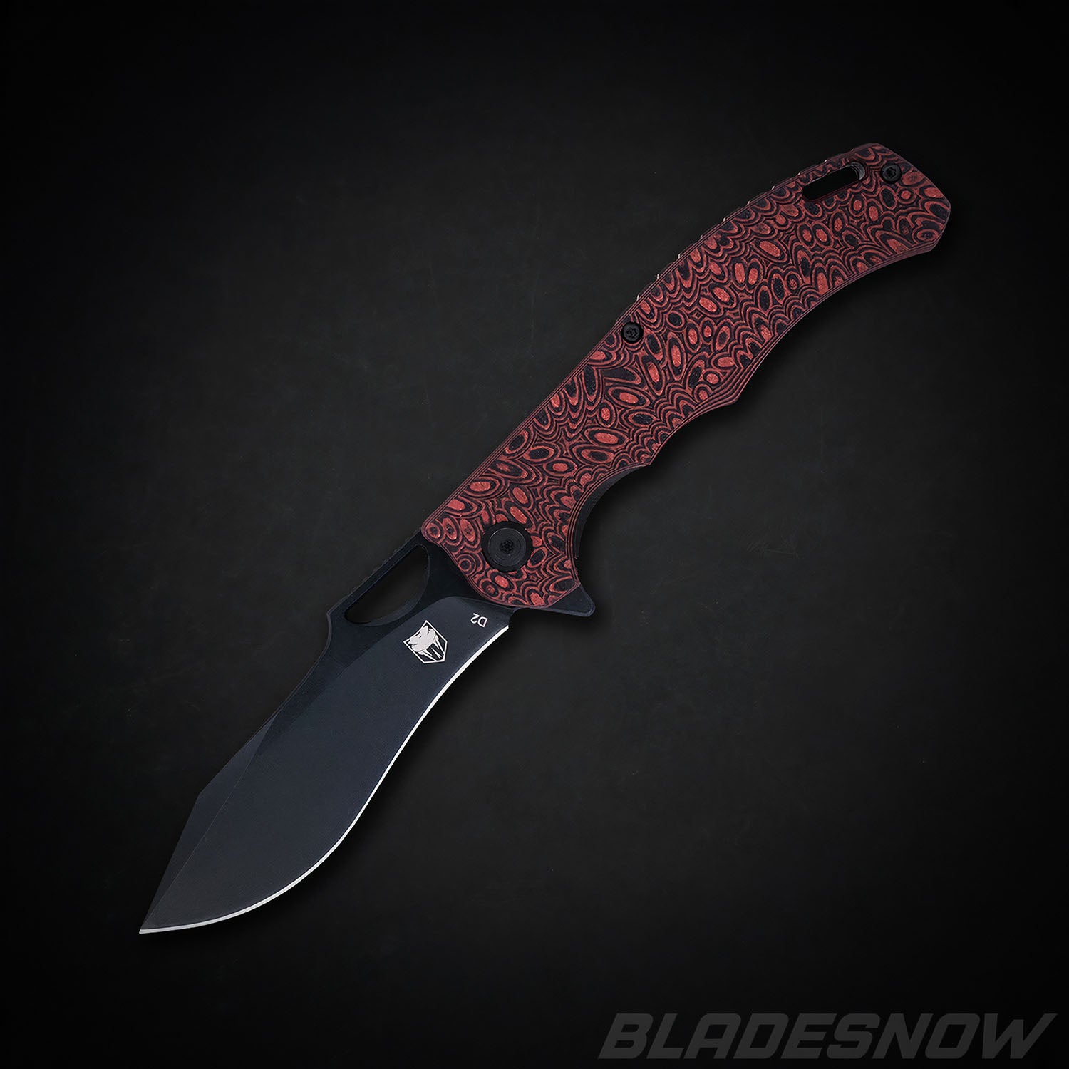 Cobratec Nighthawk D2 Pocket Knife G10 Black/Red