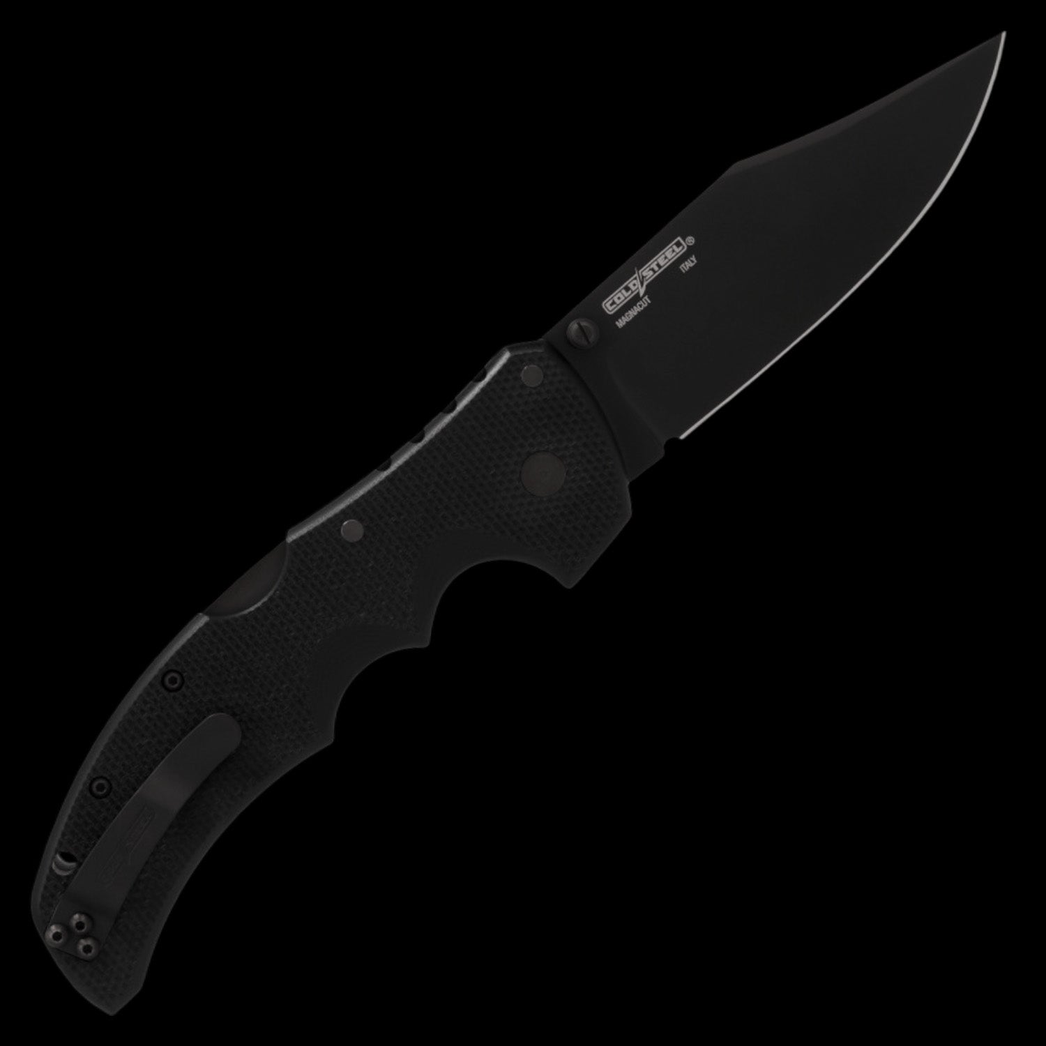 Cold Steel Recon 1 Magnacut Stonewashed Pocket Knife Black G10 Handle