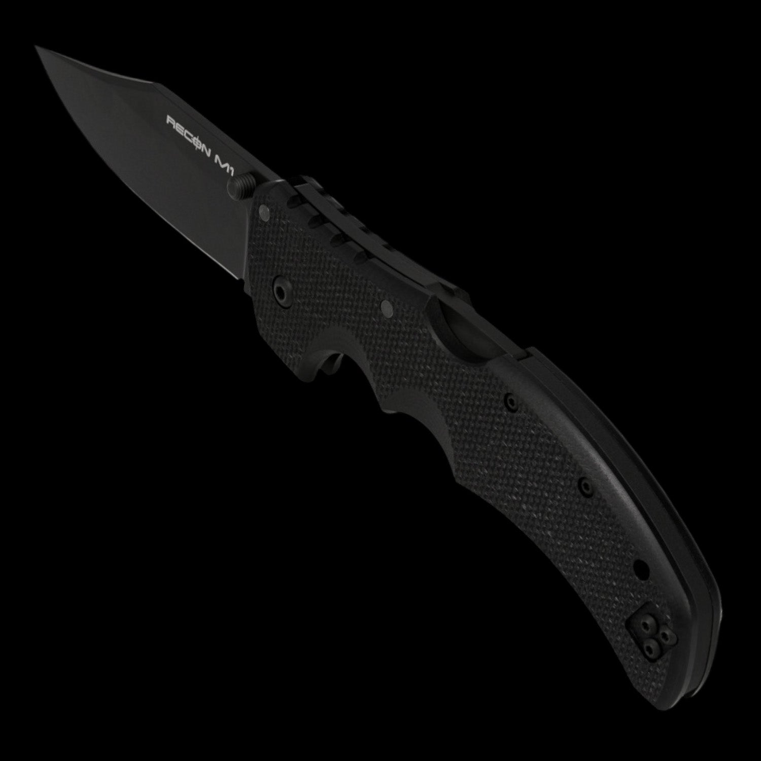 Cold Steel Recon 1 Magnacut Stonewashed Pocket Knife Black G10 Handle