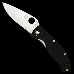 Spyderco Tenacious Pocket Knife Black G10 Handle