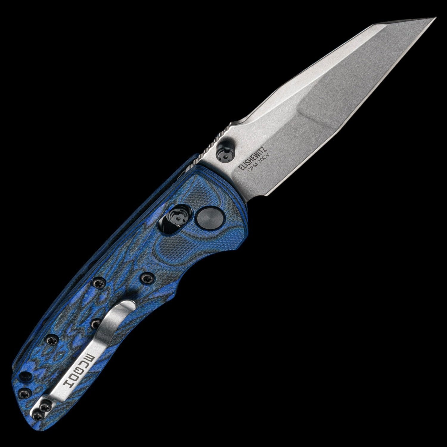 Hogue Deka 20CV Wharncliffe Pocket Folder Blue Lava G-Mascus G10