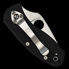 Spyderco Ambitious Pocket Knife Black G10 Handle