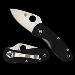 Spyderco Ambitious Pocket Knife Black G10 Handle