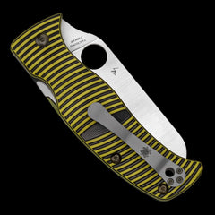 Spyderco Caribbean Salt Sheepsfoot Pocket Knife Black/Yellow G10