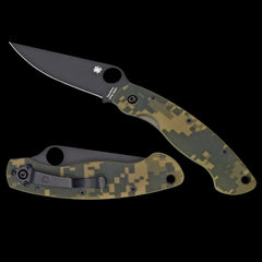 Spyderco Military Model Lightweight Pocket Knife S30V Camo G10 Handle