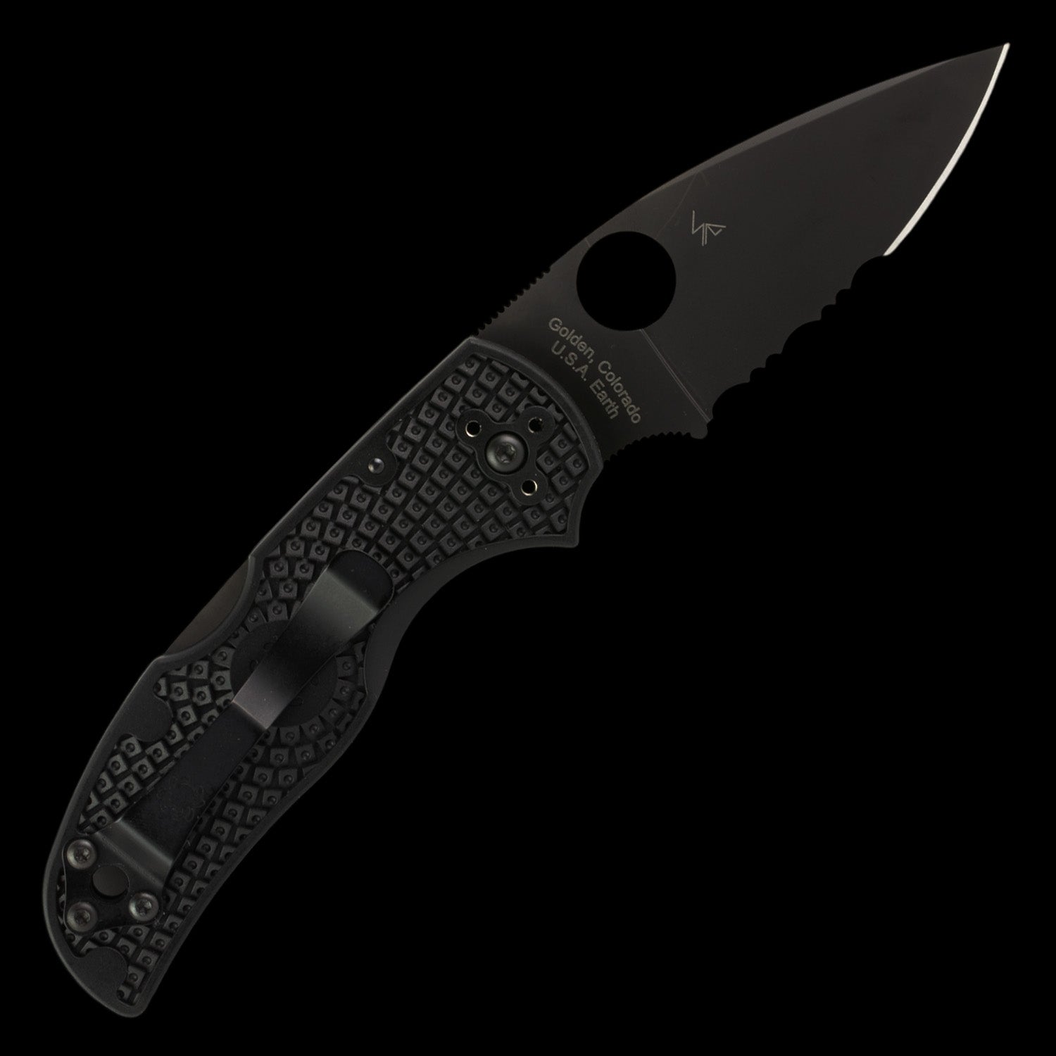 Spyderco Native 5 Lightweight S30V Combo Edge Pocket Knife Black FRN Handle