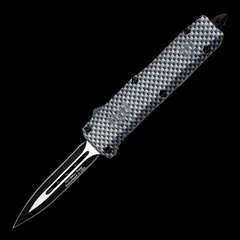 Carbon Fiber Mini Dual Action OTF Knife - Spear Point