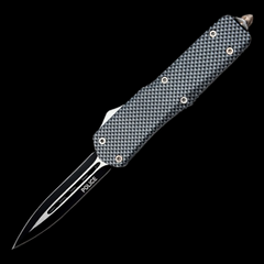 Carbon Fiber Police Dual Action OTF Knife Spear Point