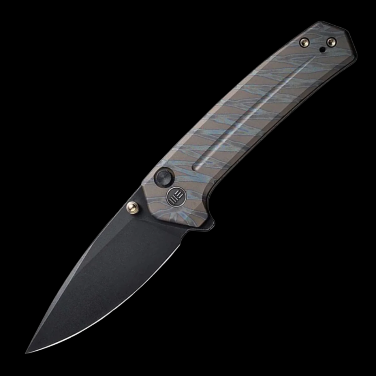 WE Knife Culex 20CV Flipper Pocket Knife - Titanium Tiger Stripe Flamed Handle