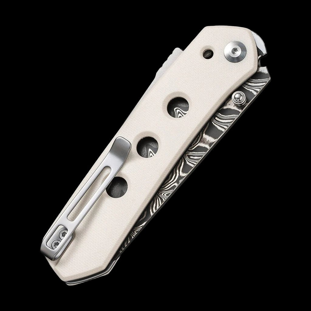 CIVIVI Vision FG Damascus Steel Superlock Knife Ivory G10 Handle