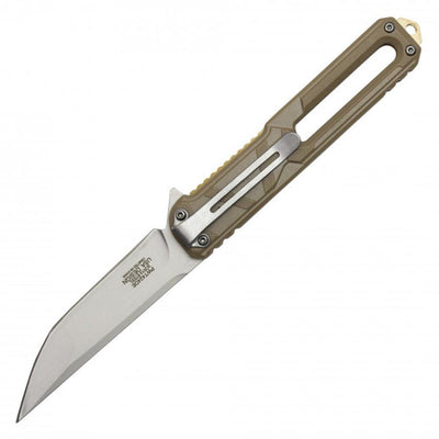 8" Machined Tanto Desert Tan Spring Assisted Knife